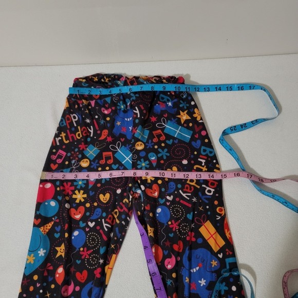 OS Fabulegs leggings happy birthday party elephant theme - Picture 5 of 11